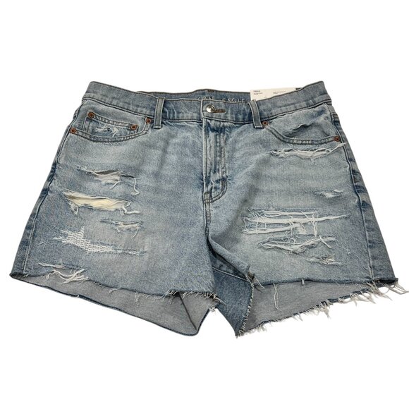 American Eagle Strigid Relaxed Denim Shorts, NWT, Light Wash, 8 - Picture 1 of 8